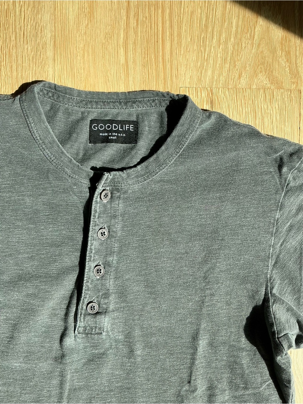 Goodlife Sunfaded 100% Cotton Short Sleeve Henley Shirts Bundle of 3 Men’s Small - Picture 9 of 15